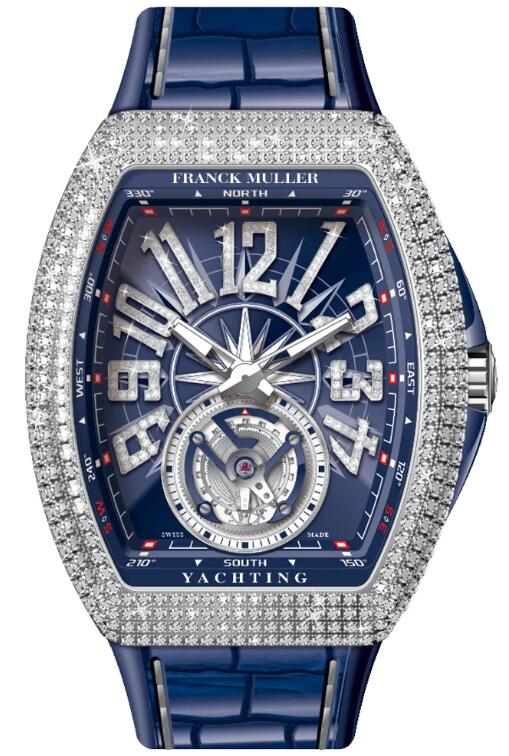 Best FRANCK MULLER Vanguard Yachting V 45 T YACHT D CD NBR (BL) (AC) (BL.DIAM AC) Replica Watch